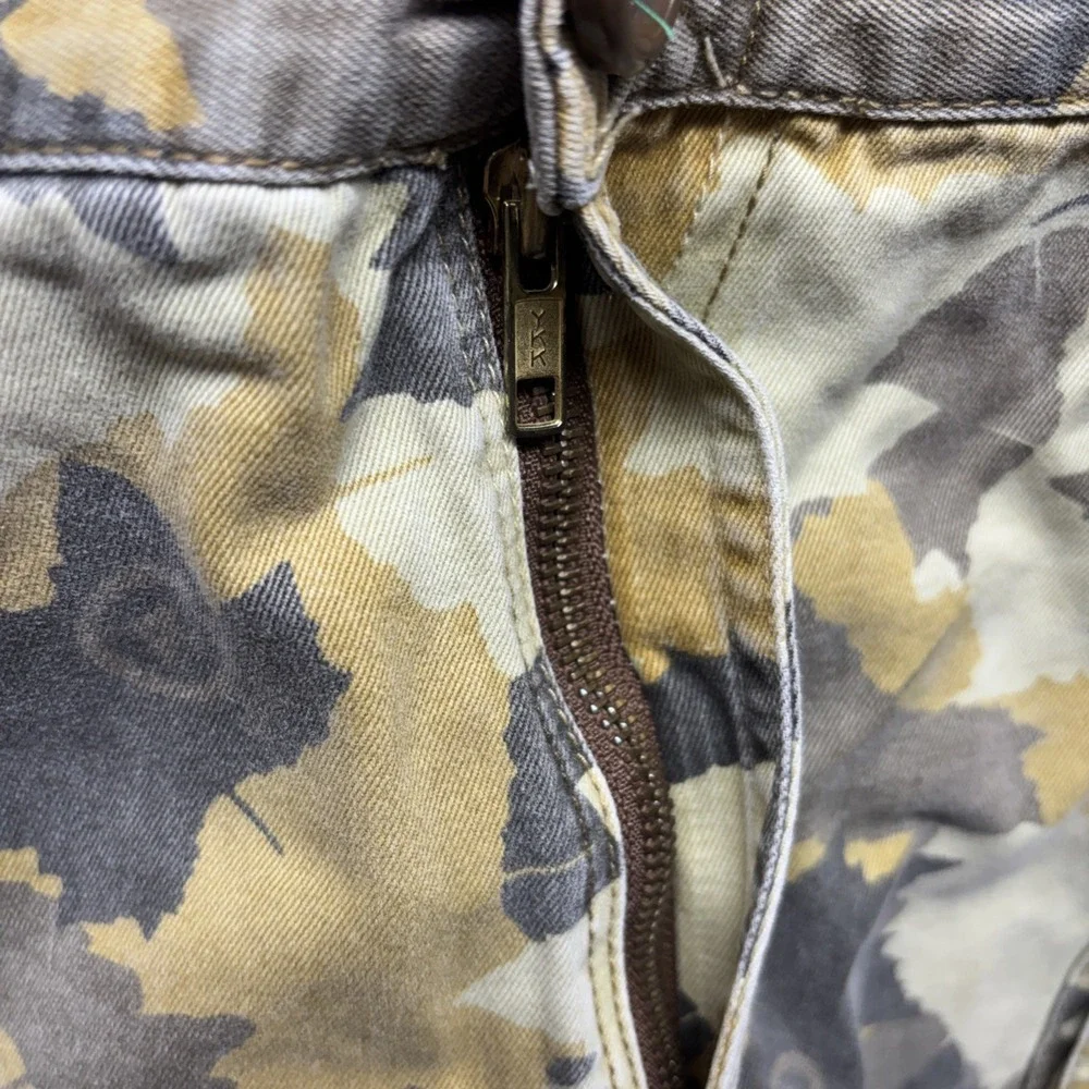 VINTAGE Lifted Research Group Camo Cargo Shorts 44 Yellow Baggy Hip Hop LRG Y2K